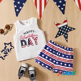 Toddler Boys T-shirt Shorts American Independence Day