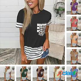 Women's Casual Daily Holiday T shirt Tee Short Sleeve