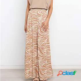 Womens Fashion Wide Leg Print Culottes Wide Leg Chinos Full