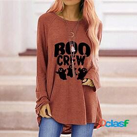 Womens Halloween Weekend T shirt Tee Painting Long Sleeve