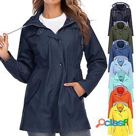 Womens Waterproof Hiking Jacket Rain Jacket Raincoat Outdoor