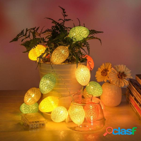 1.8M 10 LED Luci a stringa di uova di Pasqua in cotone LED
