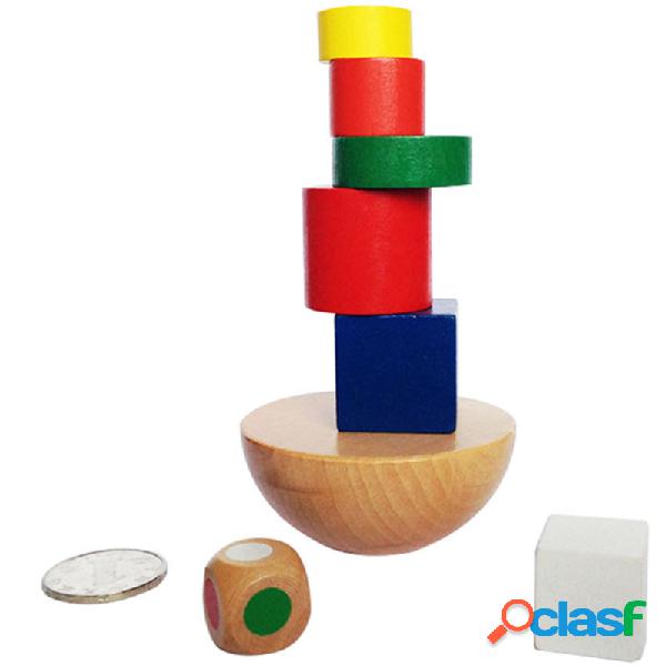 1 Borsa Puzzle Bilancia geometrica in legno Gioco Giocattoli