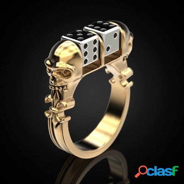 1 Pcs Golden Dice Ghost Head Personality Innovative Fashion