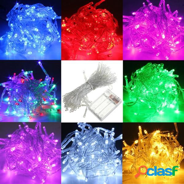 10M Batteria Powered 100 LED Starry Fairy String Light