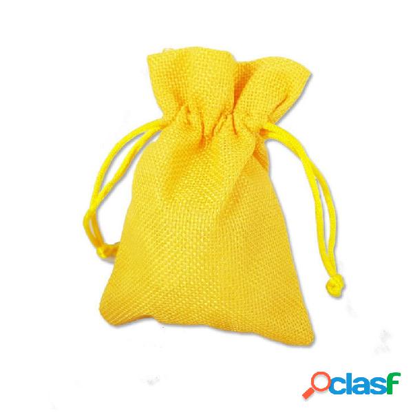 12 X SACCHETTI STOFFA PORTA CONFETTI MATRIMONIO NASCITA