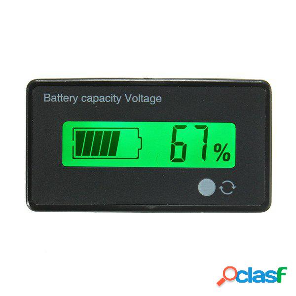 12V/24V/36V/48V 8-70V LCD Indicatore Digitale di Capacità