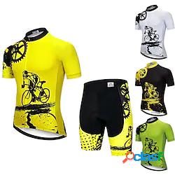 21Grams Per uomo Manica corta Maglia con pantaloncini da