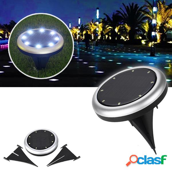 2Pcs Soalr Luce del giardino Prato lampada Luce del disco
