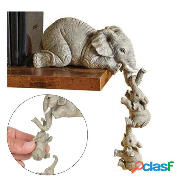 3 pezzi carino resina elefante ornamenti artigianato animale