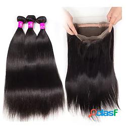 360 pizzo frontale con 2 3 fasci di capelli brasiliani con