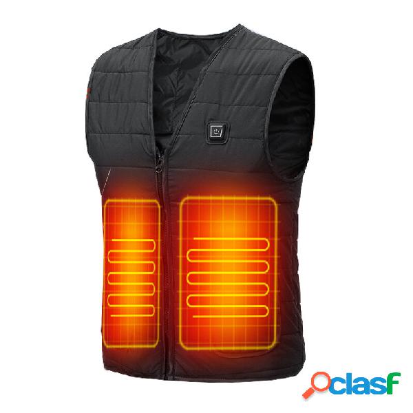 45 ° C Uomo Donna Gilet riscaldato elettrico Gilet in pile