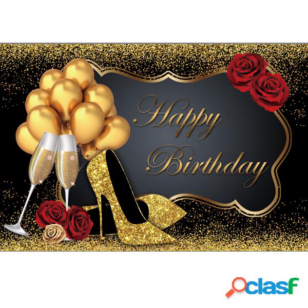 5x3FT 7x5FT 9x6FT tacco alto in vetro dorato palloncino