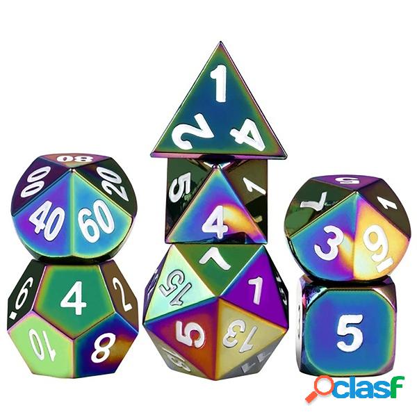 7 pezzi / set Set di dadi in metallo Gioco di ruolo Draghi