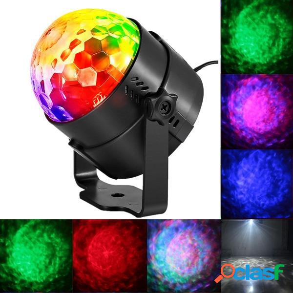 9W RGBW remoto Controllo del suono LED Effetto Onda acquea