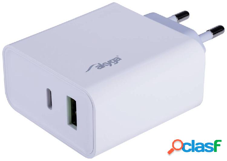 Akyga AK-CH-14 Caricatore per smartphone USB-C™, USB-A
