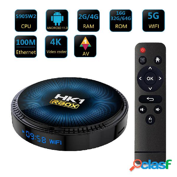 Android 11 TV Box HK1 RBOX W2 Amlogic S905W2 Smart TV BOX