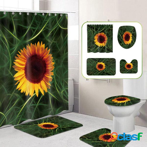 Bakeey Tenda da doccia Girasole Tenda da doccia per bagno