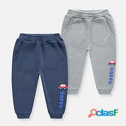 Bambino Da ragazzo Pantaloni Grigio Blu marino Alfabetico