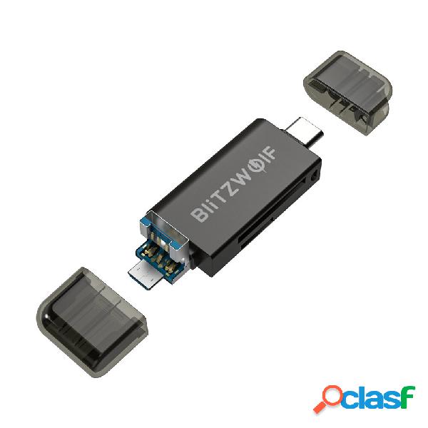 BlitzWolf® BW-CR1 Type-C Lettore di schede SD / TF USB 3.0