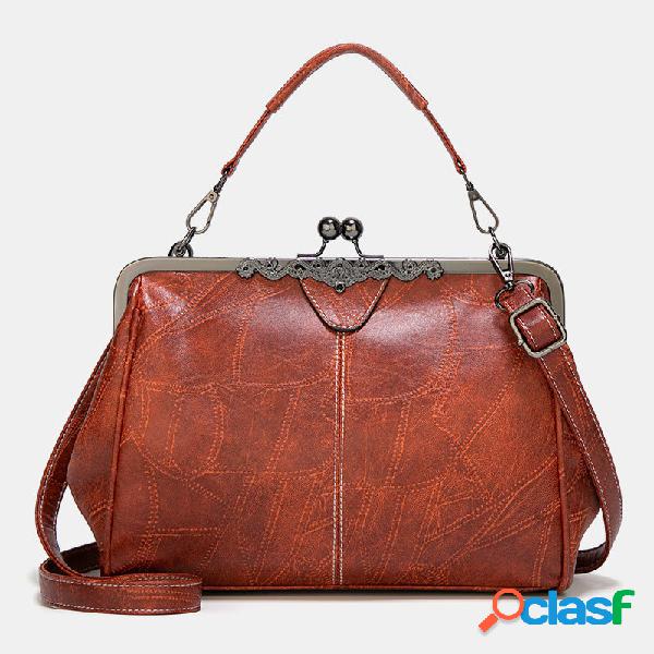 Borsa a tracolla da donna in pelle PU di grande capacità