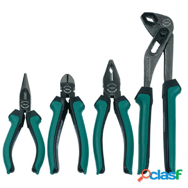 Brüder Mannesmann Set di Pinze 4 pz in Acciaio 10997