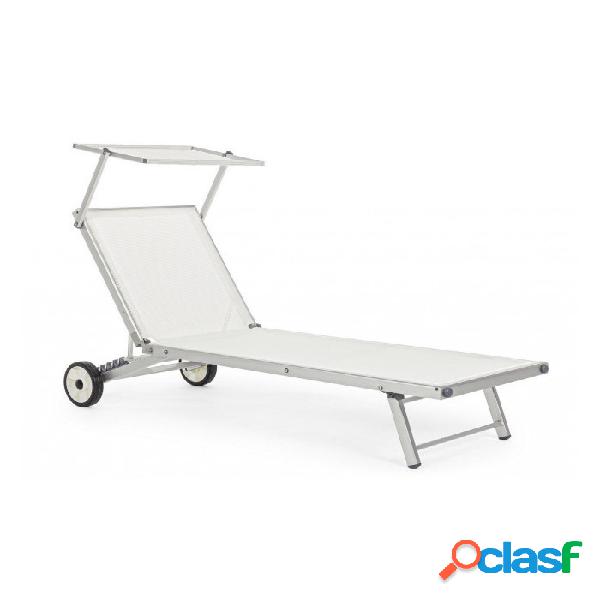 CONTEMPORARY STYLE - Lettino cross c-ruote bianco chaise