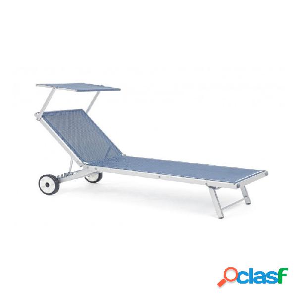 CONTEMPORARY STYLE - Lettino cross c-ruote blu mix chaise