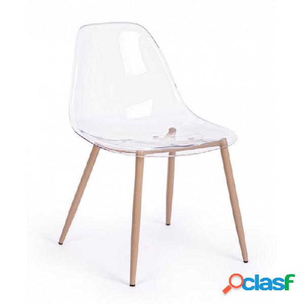 CONTEMPORARY STYLE - Sedia mandy trasparente sedie di