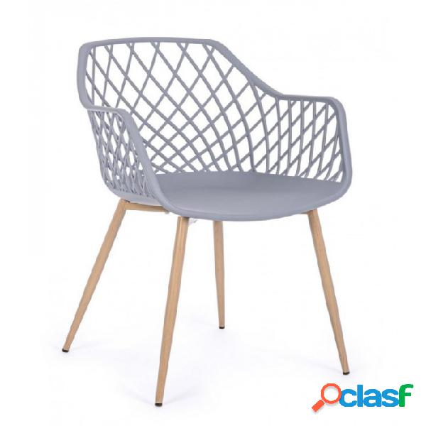 CONTEMPORARY STYLE - Sedia optik grigio sedie di