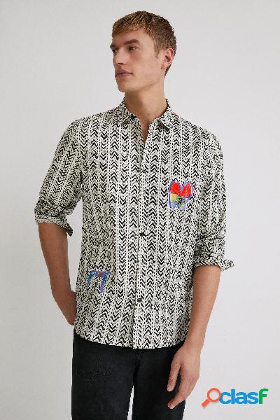 Camicia a manica lunga geometrie