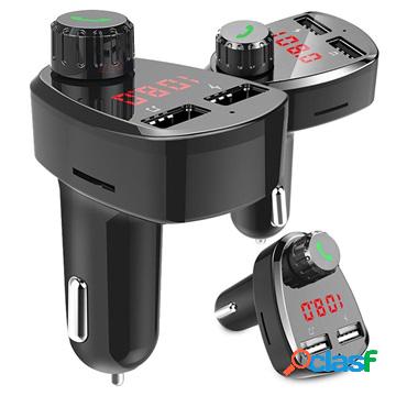 Caricabatterie Auto Universale e Trasmettitore FM Bluetooth