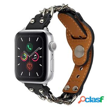 Catena Cinturino in Pelle per Apple Watch 7/SE/6/5/4/3/2/1 -
