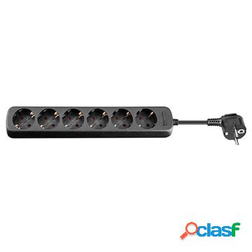 Cavo di Estensione Multi-Presa AC Goobay - 3m - Nero