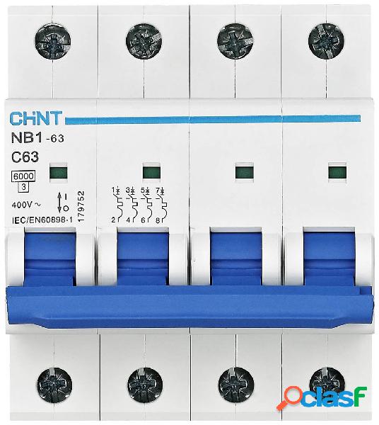 Chint 179751 NB1-63 4P C6 6kA DB Interruttore magnetotermico