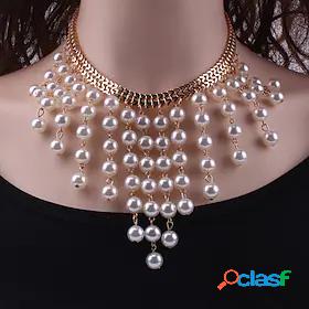 Choker Necklace Necklace Womens Classic Pearl Precious Cute