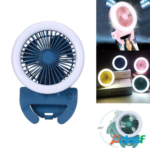 Clip per telefono portatile LED Ventilatore Mini pieghevole