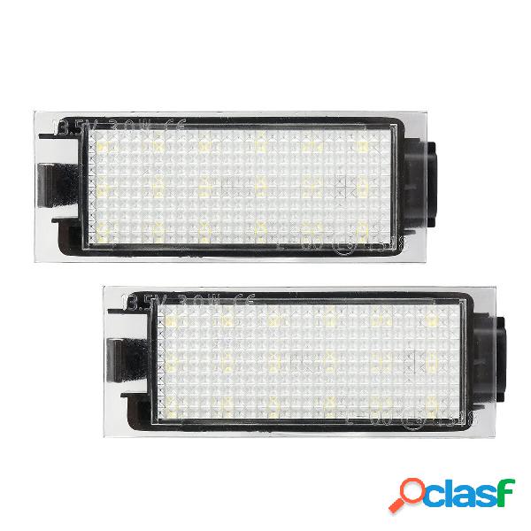 Coppia 12V LED Numero di licenza Piatto Luci bianche per