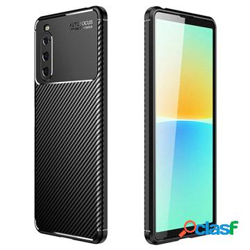 Cover Beetle Fibra di Carbonio per Sony Xperia 10 IV - Nero