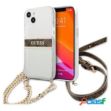 Cover Guess 4G Script & Chain per iPhone 13 - Marrone /
