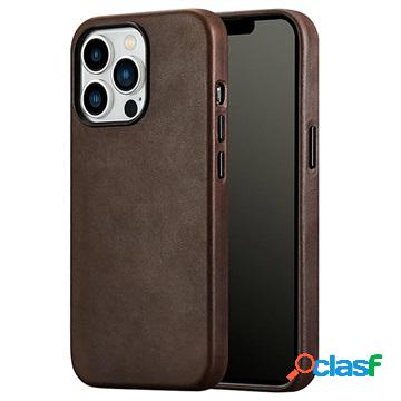 Cover in Pelle iCarer CH per iPhone 13 Pro Max - Marrone
