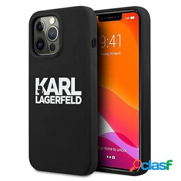Cover in Silicone Karl Lagerfeld per iPhone 13 Pro - Nero