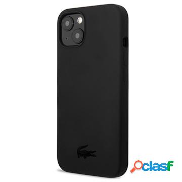 Cover in Silicone Liquido Lacoste per iPhone 13 Mini - Nera