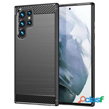 Cover in TPU Effetto Spazzolato per Samsung Galaxy S22 Ultra