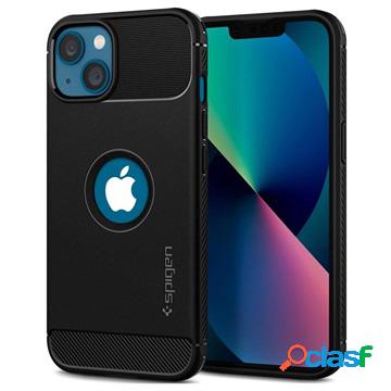 Cover in TPU Spigen Rugged Armor per iPhone 13 Mini - Nero