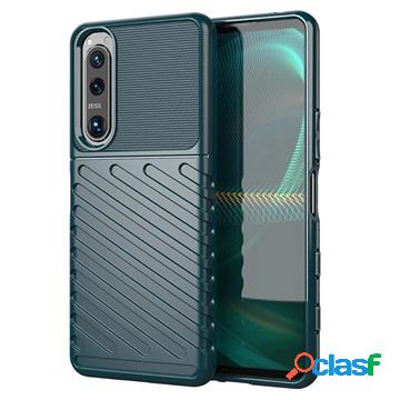 Cover in TPU Thunder Serie per Sony Xperia 5 III - Verde