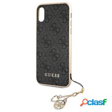 Custodia Guess Charms Collection 4G per iPhone XR - Grigio