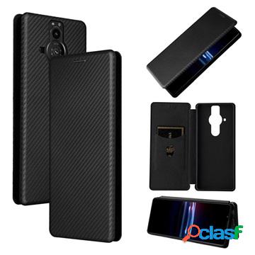 Custodia a Flip per Sony Xperia Pro-I - Fibra di Carbonio -