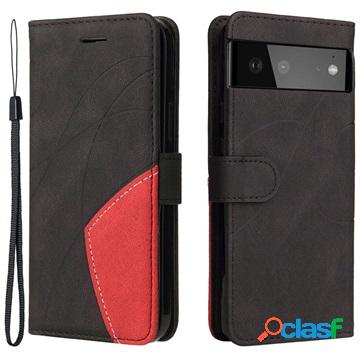 Custodia a Portafoglio Bi-Color Serie per Google Pixel 6 Pro
