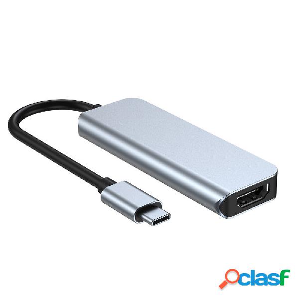 Docking station 3 in 1 da USB-C a USB2.0 USB3.0 HDMI 4K @